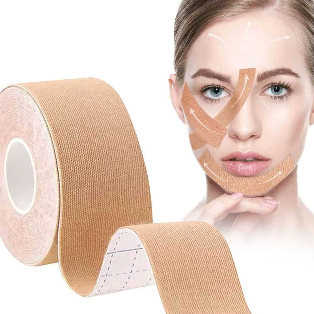 Revitalize Your Look with 2.5CM*5M Kinesiology Tape - Achieve a Youthful V-Line and Smooth Wrinkles Effortlessly!